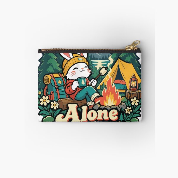 Item preview, Alone But Never Lonely Rabbit Camping Design designed and sold by Summit Folk Studio.