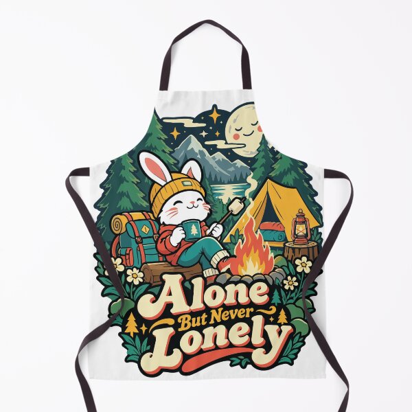 Item preview, Alone But Never Lonely Rabbit Camping Design designed and sold by Summit Folk Studio.