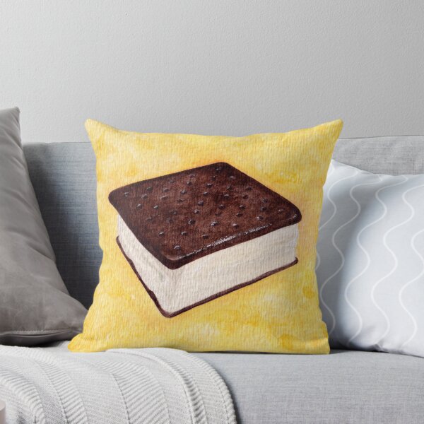 Item preview, Summer – Chocolate Vanilla Ice Cream Sandwich Watercolor designed and sold by DaydreamDept..