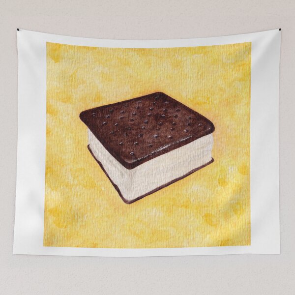 Item preview, Summer – Chocolate Vanilla Ice Cream Sandwich Watercolor designed and sold by DaydreamDept..