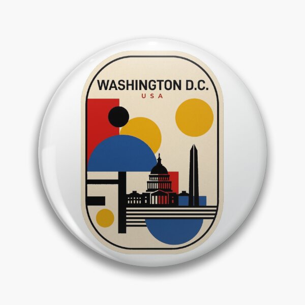 Item preview, Retro Washington D.C. Bauhaus Geometric Skyline designed and sold by k3rstman1.