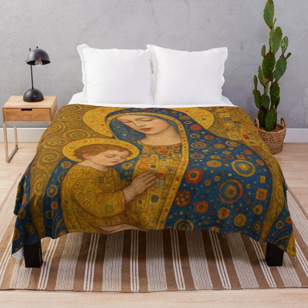 Item preview, Virgin Mary and Baby Jesus Painting – Madonna and Child Art designed and sold by GalleryKauffeld.
