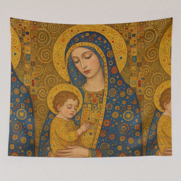 Item preview, Virgin Mary and Baby Jesus Painting – Madonna and Child Art designed and sold by GalleryKauffeld.