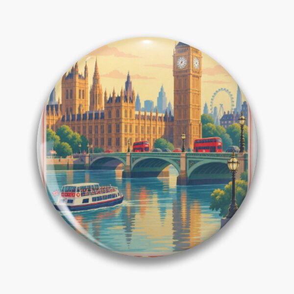 Item preview, London Retro Poster Skyline designed and sold by LongIslandDesgn.