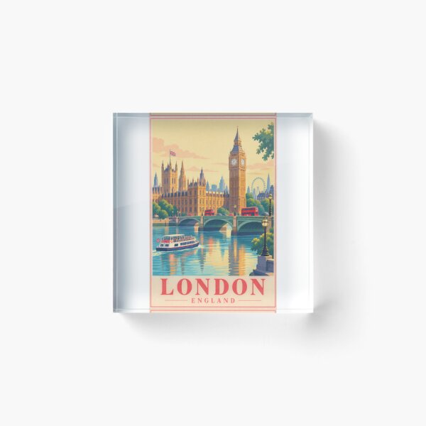 Item preview, London Retro Poster Skyline designed and sold by LongIslandDesgn.