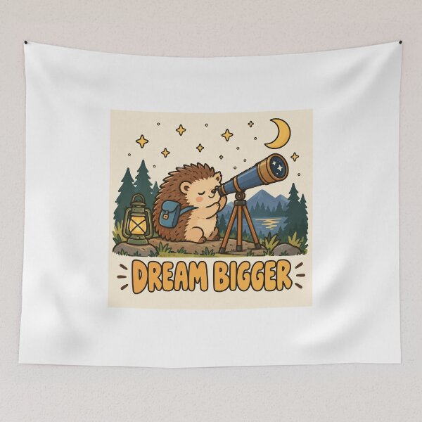 Item preview, Dream Bigger – Stargazing Hedgehog designed and sold by SAS-Designer.