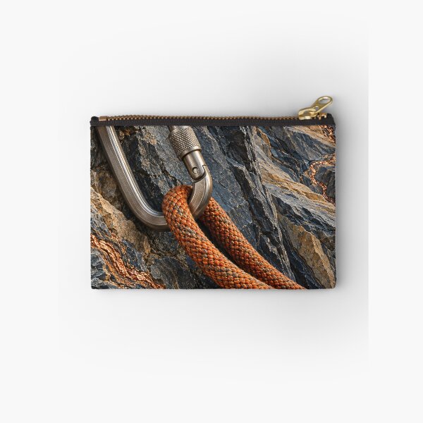 Item preview, Mountain Climbing Carabiner and Orange Rope – Adventure Rock Climbing Art Print designed and sold by Kaleidoscope Print.