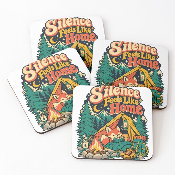 Item preview, Silence Feels Like Home Fox Camping Design designed and sold by Summit Folk Studio.