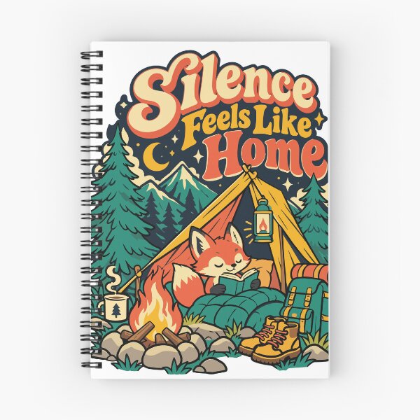 Item preview, Silence Feels Like Home Fox Camping Design designed and sold by Summit Folk Studio.