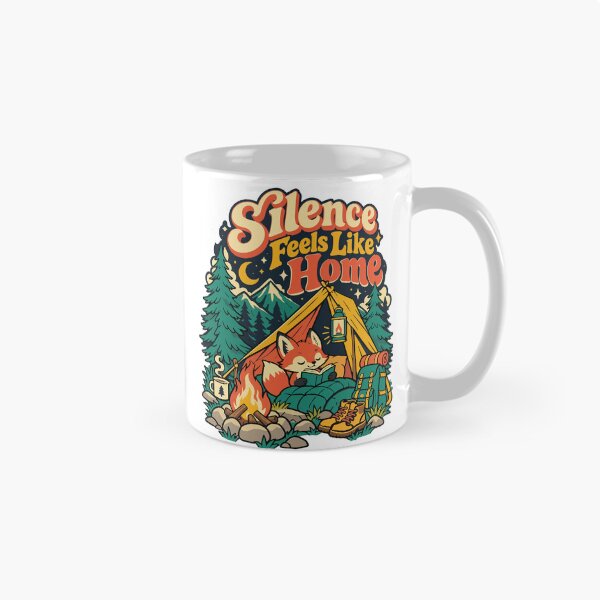Item preview, Silence Feels Like Home Fox Camping Design designed and sold by Summit Folk Studio.