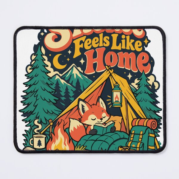 Item preview, Silence Feels Like Home Fox Camping Design designed and sold by Summit Folk Studio.