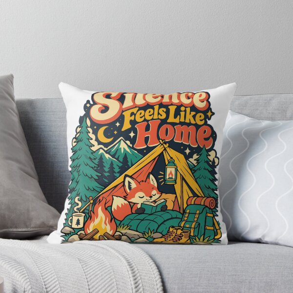 Item preview, Silence Feels Like Home Fox Camping Design designed and sold by Summit Folk Studio.