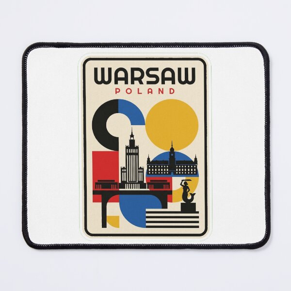Item preview, Retro Warsaw Bauhaus Geometric Skyline designed and sold by k3rstman1.