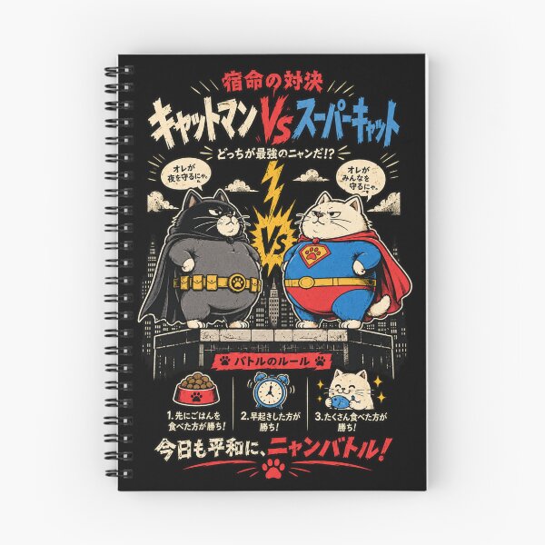 Item preview, Batman vs Superman Cats Japanese Manga Parody designed and sold by ElizBurkes.
