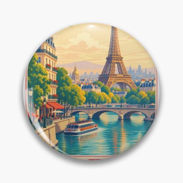 Item preview, Paris Vintage Poster Eiffel Tower designed and sold by LongIslandDesgn.