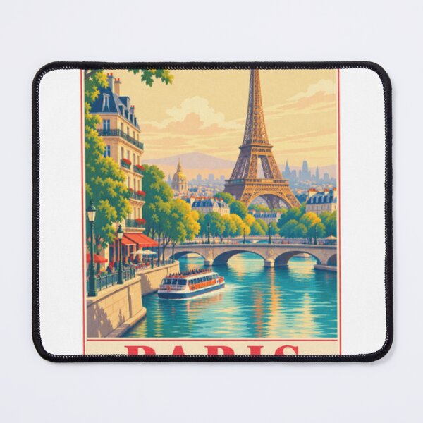 Item preview, Paris Vintage Poster Eiffel Tower designed and sold by LongIslandDesgn.