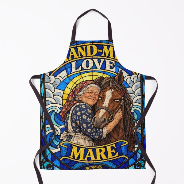 Item preview, Grand Mere Love Mare - Stained Glass French Grandma Horse Lover Art designed and sold by BRTHRCNK01.