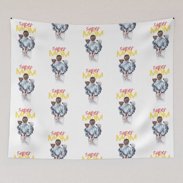 Item preview, Super Mom – Mother & Kids Love designed and sold by arnabscreativeworld.