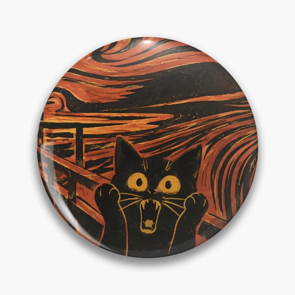 Item preview, The Cat Scream | The Scream Black Cat Parody designed and sold by PurrfectHome.