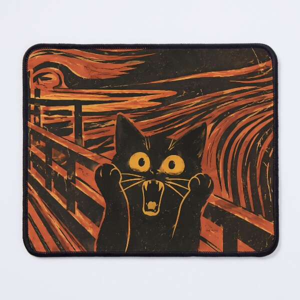Item preview, The Cat Scream | The Scream Black Cat Parody designed and sold by PurrfectHome.