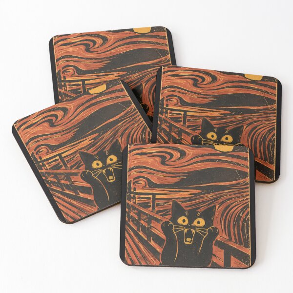 Item preview, The Cat Scream | The Scream Black Cat Parody designed and sold by PurrfectHome.