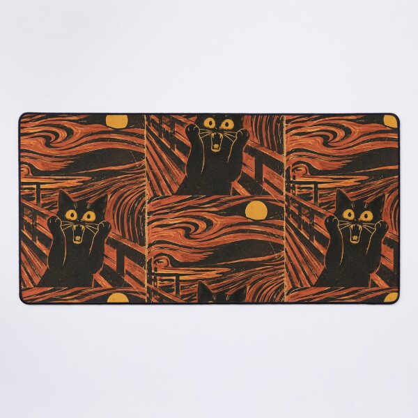 Item preview, The Cat Scream | The Scream Black Cat Parody designed and sold by PurrfectHome.