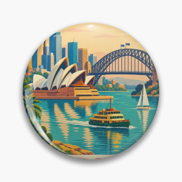 Item preview, Sydney Harbor Poster Australia designed and sold by LongIslandDesgn.