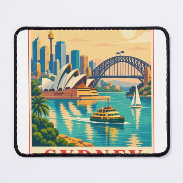 Item preview, Sydney Harbor Poster Australia designed and sold by LongIslandDesgn.