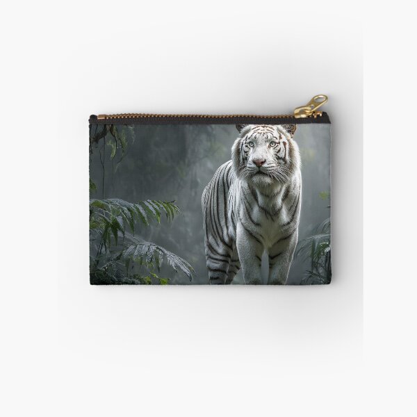 Item preview, Majestic White Tiger in Lush Green Jungle Setting designed and sold by Artessie.