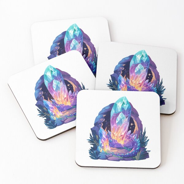 Item preview, Sleeping Dragon Crystal Cave Fantasy Art designed and sold by NicolasGlowArt.