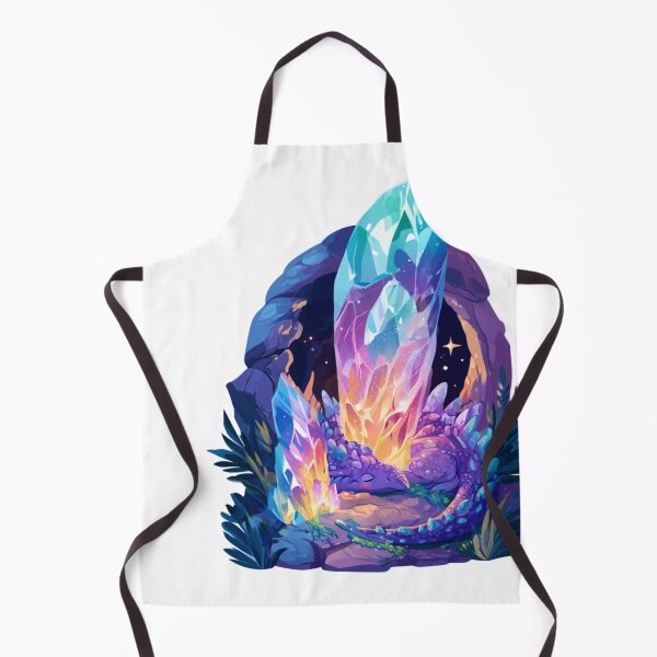 Item preview, Sleeping Dragon Crystal Cave Fantasy Art designed and sold by NicolasGlowArt.