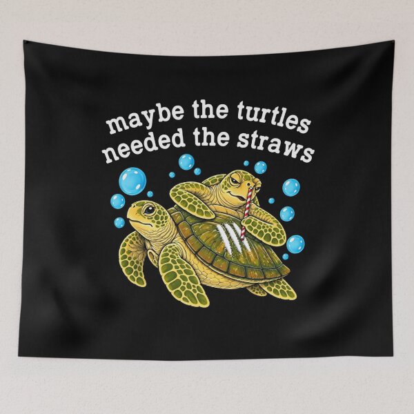 Item preview, Maybe The Turtles Needed The Straws Sea Turtles  designed and sold by casopicolo.