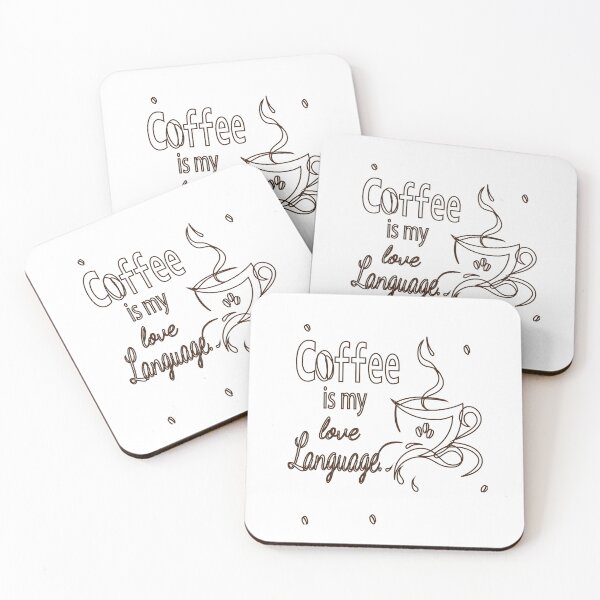 Item preview, Coffee Is My Love Language – Typography & Line Art Coffee Design designed and sold by Carftora786.