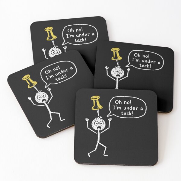 Item preview, Under a Tack Office Humor Stickman Wordplay designed and sold by thefirstbroo.