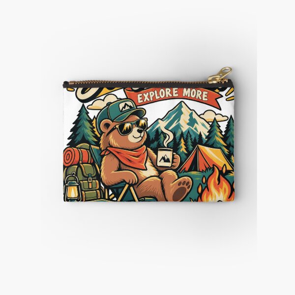 Item preview, Stay Wild, Explore More – Camping Bear Adventure designed and sold by Summit Folk Studio.