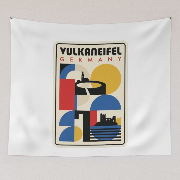 Item preview, Retro Vulkaneifel Bauhaus Geometric Skyline designed and sold by k3rstman1.