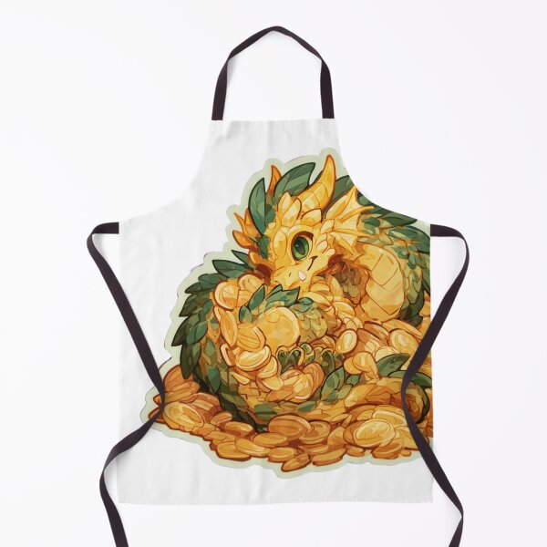 Item preview, Chibi Dragon Gold Coin Hoarder Fantasy Art designed and sold by NicolasGlowArt.