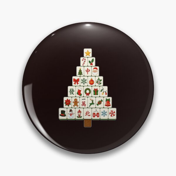 Item preview, Mahjong Christmas Tree Funny Christmas Mahjong Player Tiles designed and sold by JolinChinn.