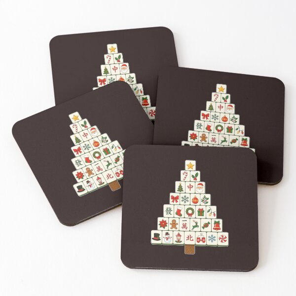 Item preview, Mahjong Christmas Tree Funny Christmas Mahjong Player Tiles designed and sold by JolinChinn.