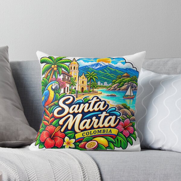Item preview, Santa Marta Colombia Colorful Caribbean Travel Sticker designed and sold by ChicClicker.