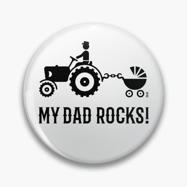 Item preview, My Dad Rocks! (Farmer & Baby / Tractor & Stroller / Buggy / Black) designed and sold by Roderix.