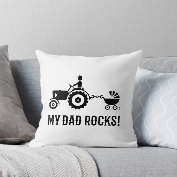 Item preview, My Dad Rocks! (Farmer & Baby / Tractor & Stroller / Buggy / Black) designed and sold by Roderix.