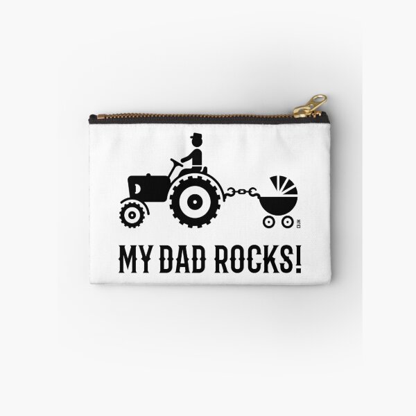 Item preview, My Dad Rocks! (Farmer & Baby / Tractor & Stroller / Buggy / Black) designed and sold by Roderix.