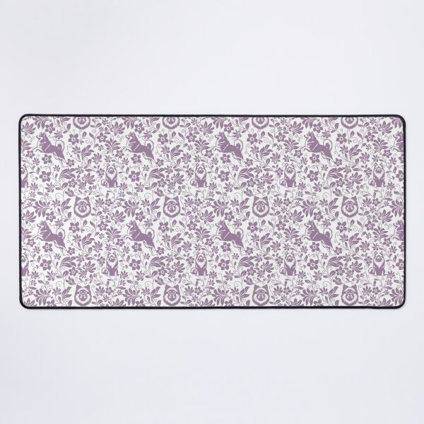 Item preview, Keeshond Dog Floral Silhouette Botanical Art Lavender designed and sold by WildLakePatterns.