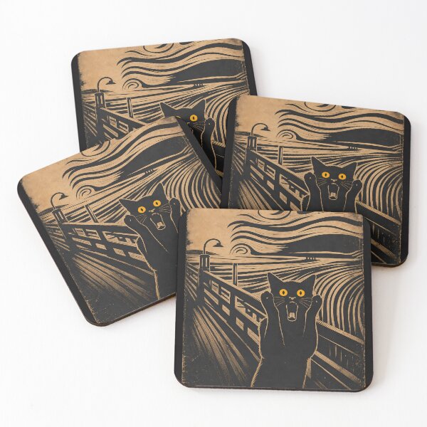 Item preview, The Cat Scream | The Scream Black Cat Parody designed and sold by PurrfectHome.