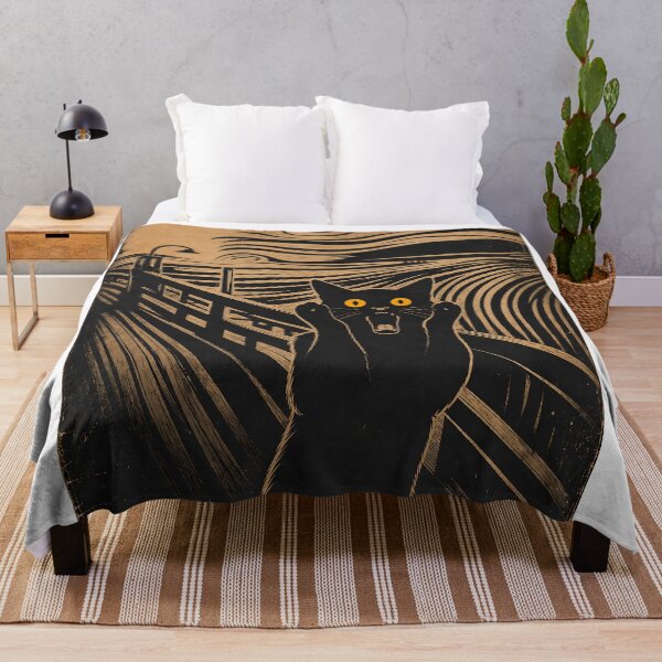 Item preview, The Cat Scream | The Scream Black Cat Parody designed and sold by PurrfectHome.