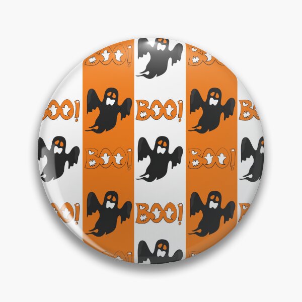 Item preview, Halloween ghost boo on orange designed and sold by Yamy Morrell Art and Design.