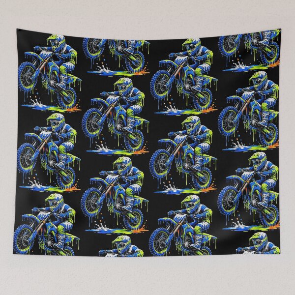 Item preview, Dripping Dirt Bike Rider Motocross Adventure Paint Splash designed and sold by thefirstbroo.