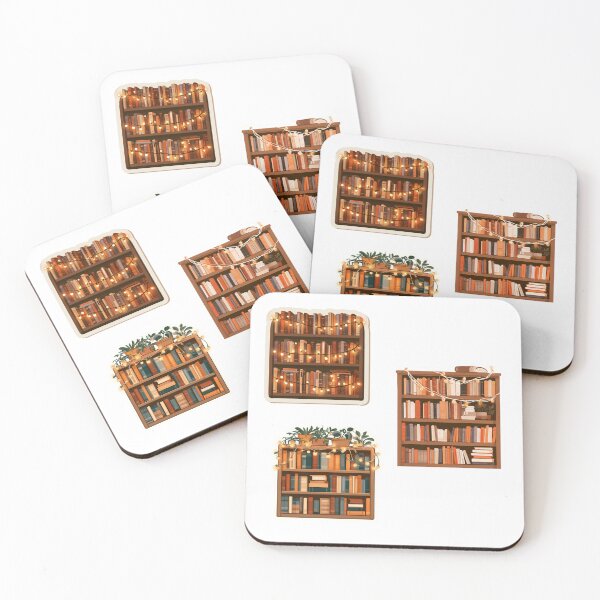 Item preview, Cozy Bookshelf Fairy Lights Reader Bookworm designed and sold by NicolasGlowArt.