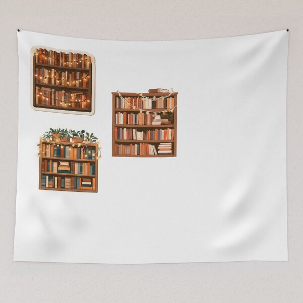 Item preview, Cozy Bookshelf Fairy Lights Reader Bookworm designed and sold by NicolasGlowArt.